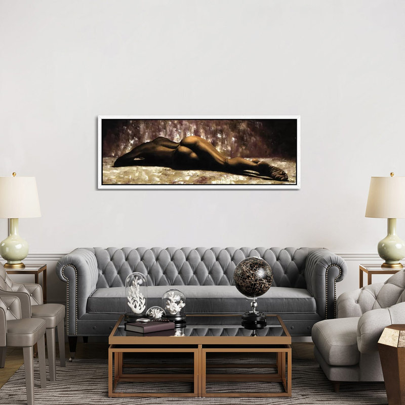 Humility by Richard Young - Panoramic Painting on Canvas, 50.8cm H x 152.4cm W x 3.81cm D, White Floater Framed