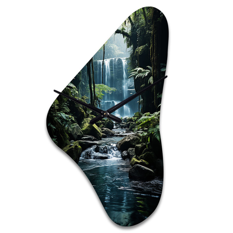 Horloge murale Maylis Waterfall Hidden Oasis I - Waterfall, Médium
