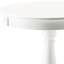 Charmante table d'appoint blanche de style traditionnel avec pied central rond - Idéale pour les espaces de réception, en bois, 47 cm x 65 cm
