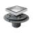 4 In. X 4 In. Stainless Steel Square Shower Drain With Tile-In Pattern Surface And PVC Drain Base