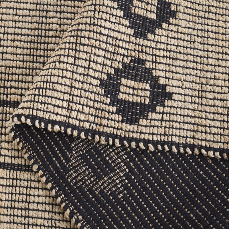 Kornelis natural fiber flatwoven jute rug, Rectangle de 5 pi x 8 pi
