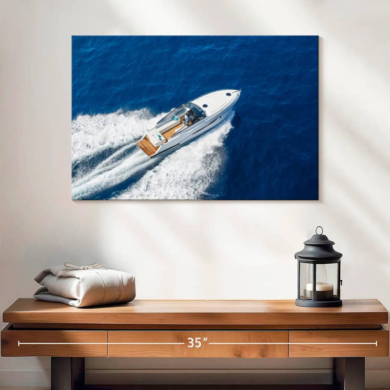 Mehar Cruising Motorboat, 16" H x 24" W