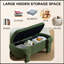 Banc rembourré avec rangement rabattable et pieds robustes-244493814