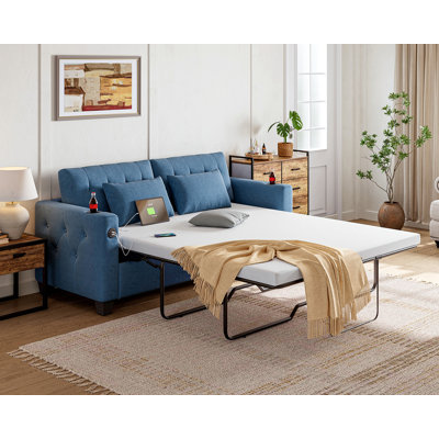 Arval 67'' Upholstered Sleeper Sofa