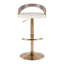 Tabouret de bar réglable avec pivot en métal doré-409046762-409046763-409046765