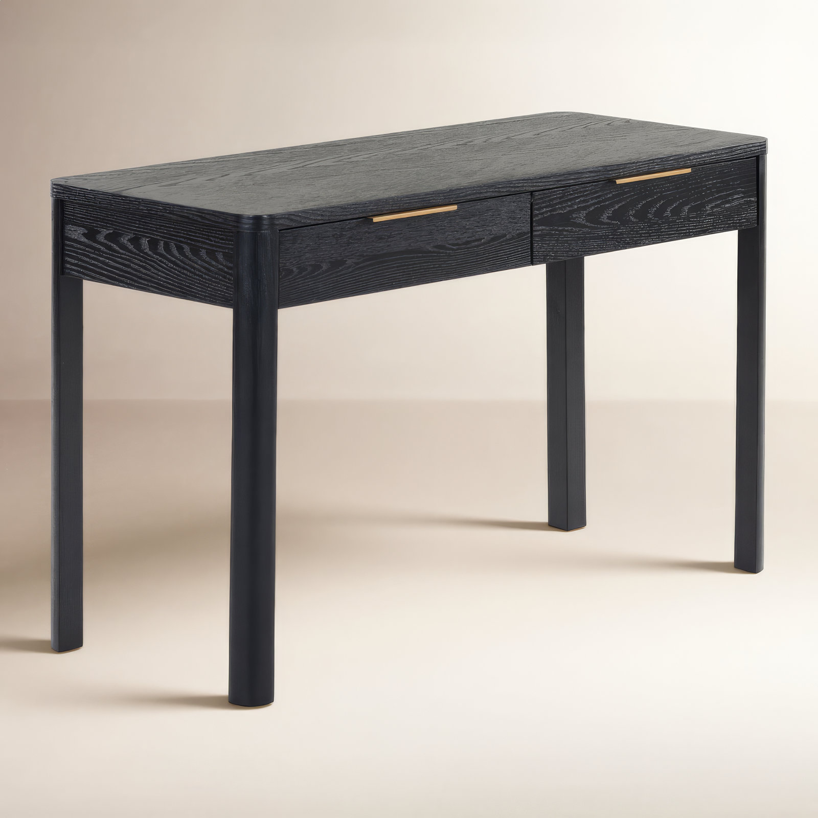 Tahani 48" Oak Writing Desk, Black