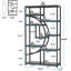 Geometric Design Display Shelf,Spacious Bookcase,Freestanding Bookshelf-443054110