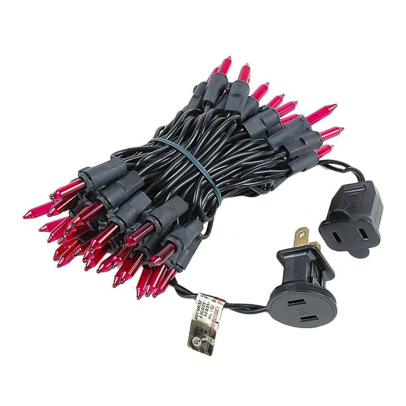 Mini-chaîne pour l’extérieur 11'50 ampoules Pirtle, Rose, Noir
