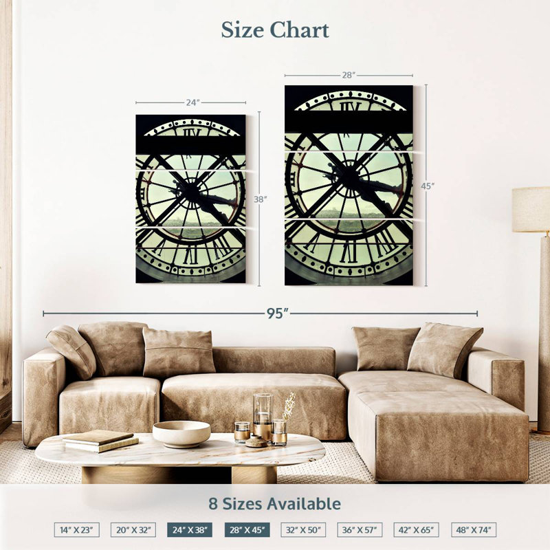 Kerner Musee D'Orsay Clock, 38" H x 24" W