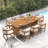 8 - Person Acacia Wood Patio Dining Set With Rectangular Table-1572468728