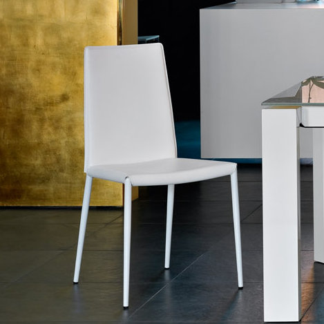Boheme Upholstered Dining Chair, Matte Optic White
