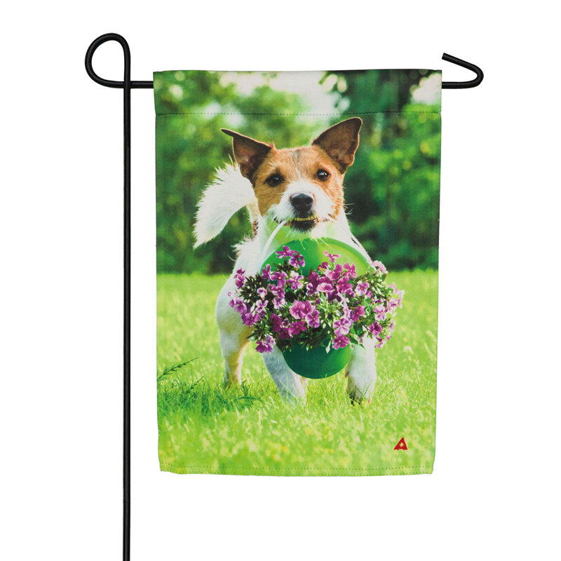 Grappes de polyester de 2 côtés 18 po x l 13 po drapeau de jardin