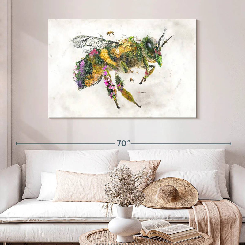 Brampt Honey Bee Natural Surrealism, 32" H x 48" W