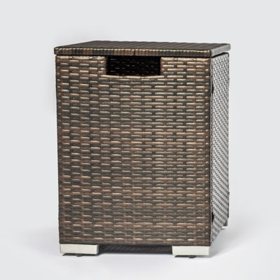 Gas Cylinder Cover Outdoor - 20Lbs Propane Tank Dark Brown With Steel Breathtaking 16X16x22in Frame 16X16x22 Inch