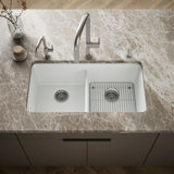 Cairn® 34" L x 18" W Under-Mount Double-Equal Kitchen Sink