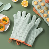 2PC Long Length Silicone Glove For Oven Heat Resistant Oven Gloves