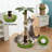 Tall Palm Tree Cat Scratching Post, Vertical Sisal Cat Scratcher with Turntable Ball Toy for Indoor Cats