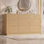 Commode cannelée à 9 tiroirs pour chambre à coucher, commodes de 59 po de largeur et commode avec poignées dissimulées-1601472706