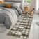 Modern Machine Washable Plaid Floor Cover with Non-Slip Backing, Stain-Resistant Low Pile Indoor Mat, Farmhouse Accent Carpet