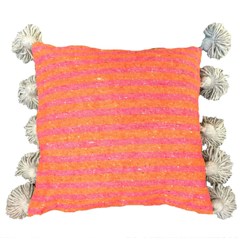 Housse de coussin Lina, Rosé / corail / gris
