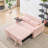 The pull-out and push-in corduroy sofa with dual functions, equipped with a movable tabletop and USB ports, is suitable for use in living rooms and bedrooms.-1127769384