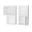 Bathroom Storage Cabinets - 2 White Wall Mounted With Open Shelf And Elegant Handles