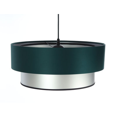 Rivington 1 - Light Black/Silver Drum Pendant