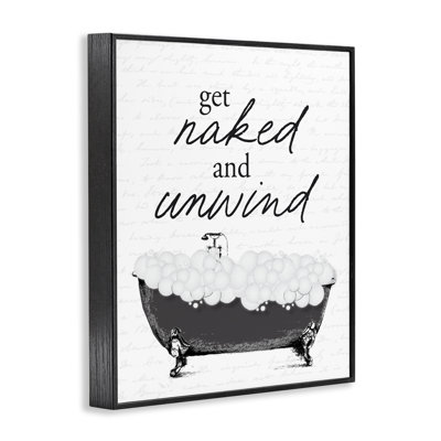 Unwind Bubble Bath Framed Giclee, design by Lettered and Lined