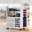 Rolling Craft Cart and Storage Table with 15 Vinyl Roll Holders 2 Drawers White