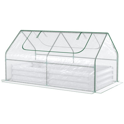 Lit de jardin surélevé galvanisé 6 pi x 3 pi Outsunny