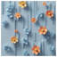 Rideaux de douche fleurs bleues extra long-1427426548