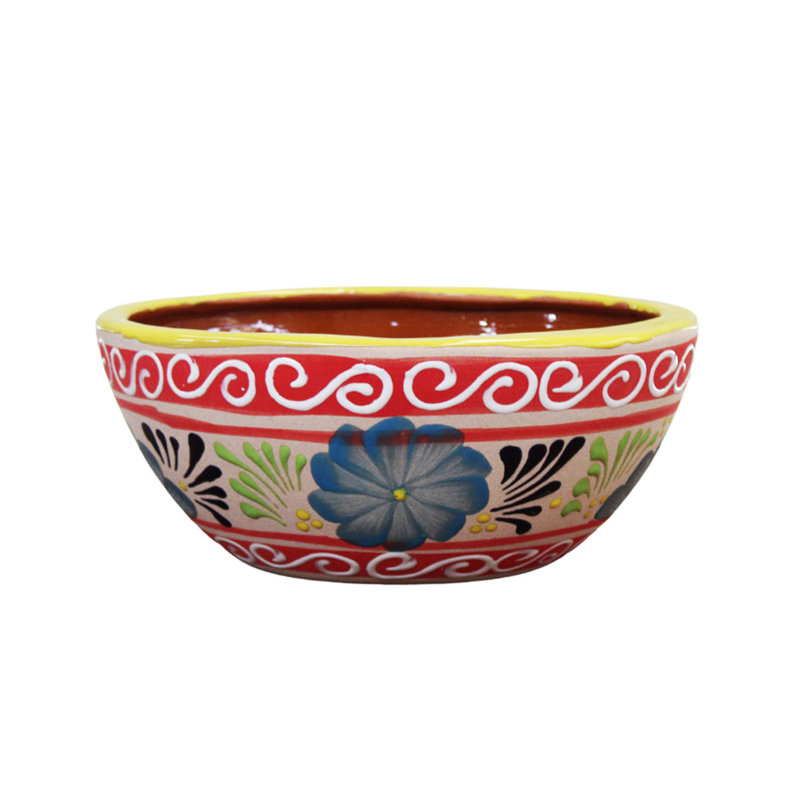 Petit pot à fleurs en céramique émaillée Talavera Tierra Luz - Michoacana, 1