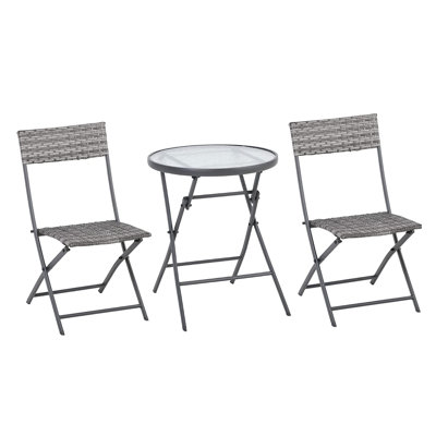 Meno Round 3- Piece 2- Person 152.4cm L Bistro Set