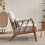 Fauteuil d'appoint moderne rembourré en bois massif Salma de 27,17 po de largeur avec coussin supplémentaire Salma-637253028