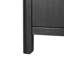 Armoire 4 portes, aspect rustique, pieds en bois massif, bords arrondis, fermeture silencieuse, espace de rangement spacieux