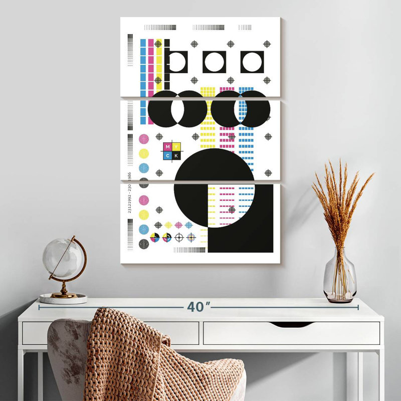 Avery Geometric CMYK, 32" H x 20" W