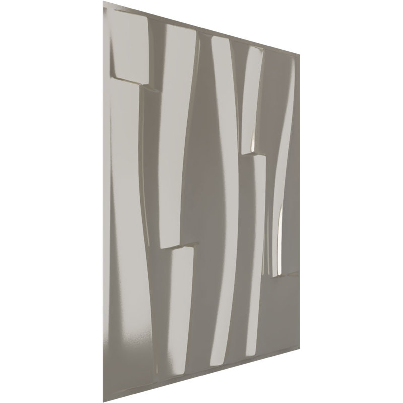 Panneau mural décoratif 3D brique vague l 19 5/8 po x H 19 5/8 po EnduraWall, métallique (couvre 2,67 pieds carrés)