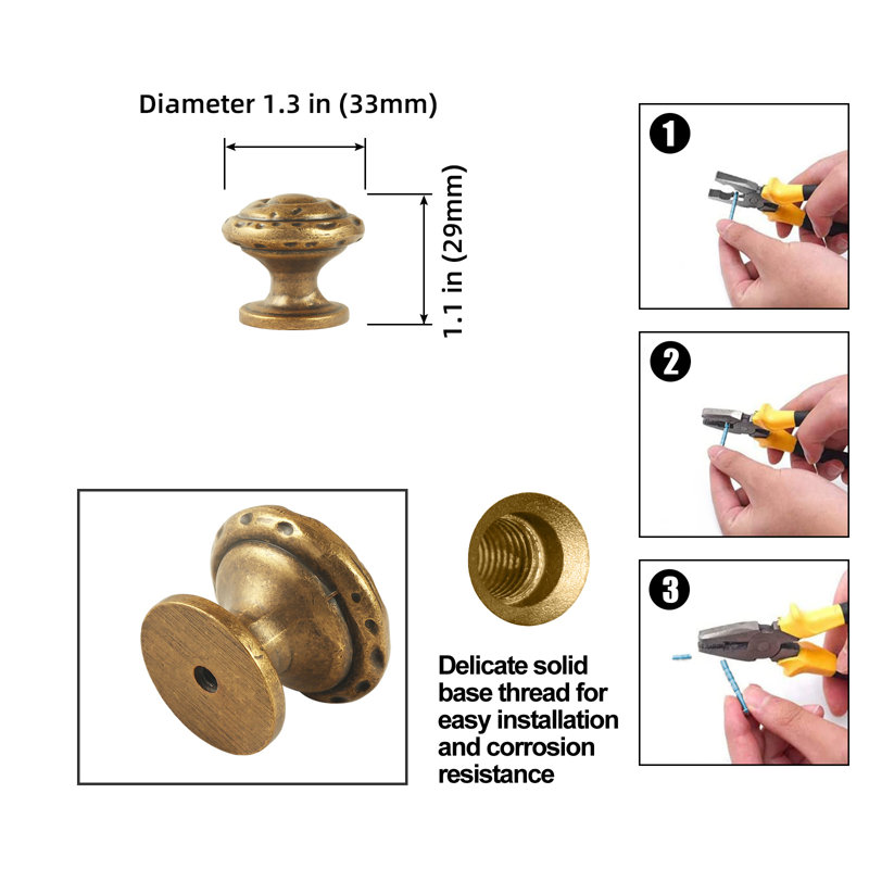 1 1/10" Diameter Mushroom Knob Multipack