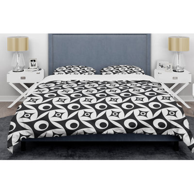 Ensemble de housse de couette monochrome Mid-Century