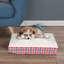 Lit orthopédique pour chien avec mousse à mémoire de forme et dessus en sherpa PETMAker - Housse amovible et lavable à la machine-1293675080