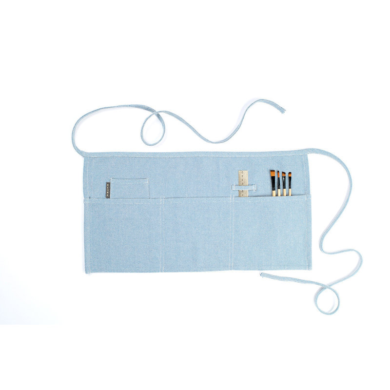 Waist Apron, Pinstriped Charcoal