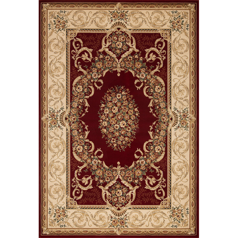 Tapis classique à motif de médaillon Gorrono Collection, Rectangle 7 pi 10 po x 10 pi