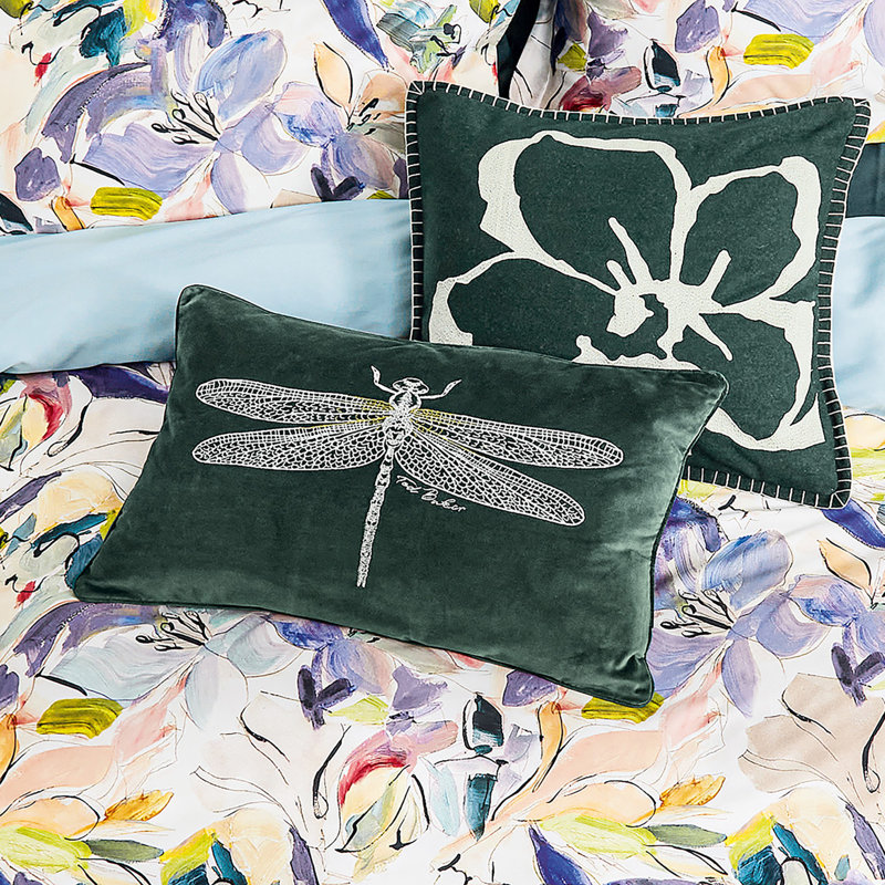 Ted Baker Dragonfly Embroidered Decorative Pillow