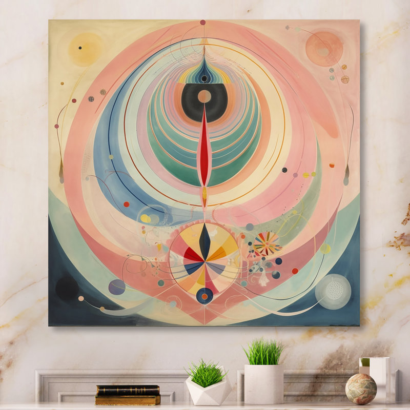 «Universal Blossoming Pastel Harmony», reproduction sur toile, H 24 po x l 24 po x P 1 po, Toile tendue