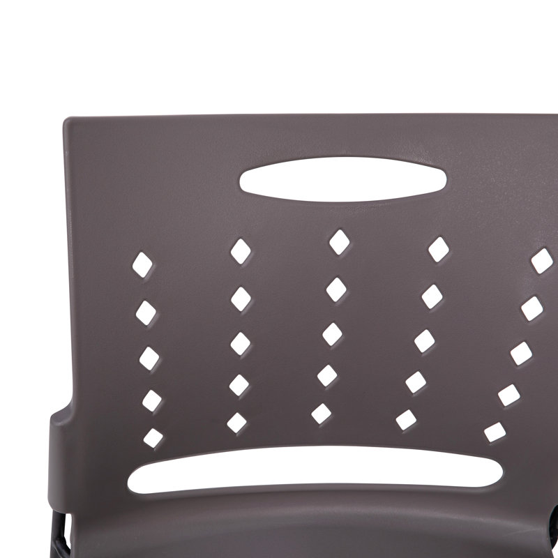AeroFlow Gray Sled Base Stackable Chairs, Set of 5