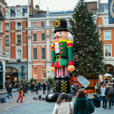 Wellcomer 20Ft Christmas Inflatable Nutcracker Soldier with Blower, Blow Up Holiday Decoration for Christmas Party & Events