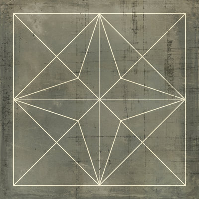 Geometric Blueprint I 1 Piece Wrapped Canvas Wall Art