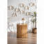 Table d'appoint cylindrique avec texture en relief vertical - style rétro