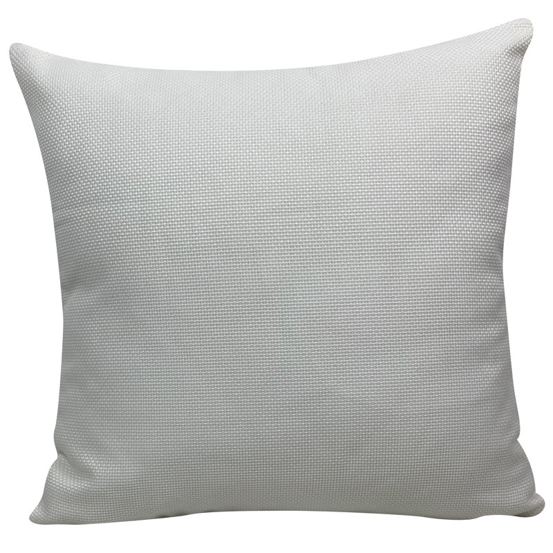 Geff Square Throw Pillow Cover, White