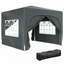 Outsunny 3 x 3(m) Pop Up Gazebo with Sides, Carry Bag, UPF50+, Dark Grey